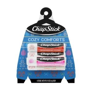ChapStick Cozy Comforts Lip Balm Holiday Gift Set, 4 Pack Variety